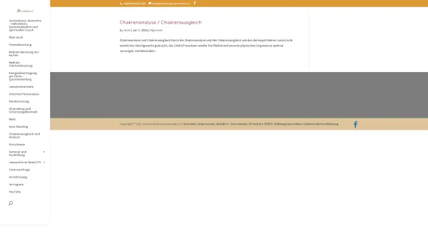 Website Screenshot: Medialberatung Jeannette - Chakrenanalyse / Chakrenausgleich | Sonnenhaus® Hellseherin Jeannette - Date: 2023-06-23 12:06:49