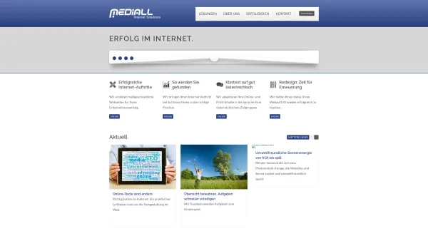 Website Screenshot: MEDIALL Internet Solutions - Start | MEDIALL Internet Solutions - Date: 2023-06-23 12:06:50