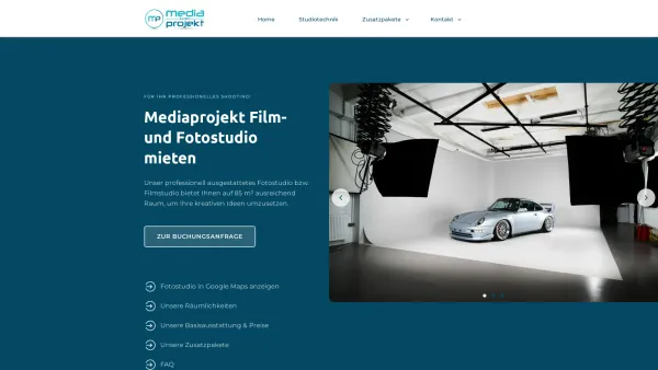 Website Screenshot: Mediaprojekt GmbH Film & Fotostudio mieten - Film- und Fotostudio mieten | Mediaprojekt Studio - Tribuswinkel/Baden - Date: 2023-06-14 10:46:46