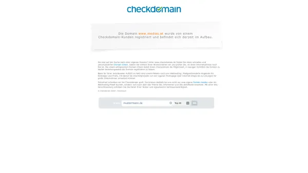 Website Screenshot: MEDIAS Marketing & Werbung GmbH - Checkdomain Parking - www.medias.at - Date: 2023-06-14 10:43:47