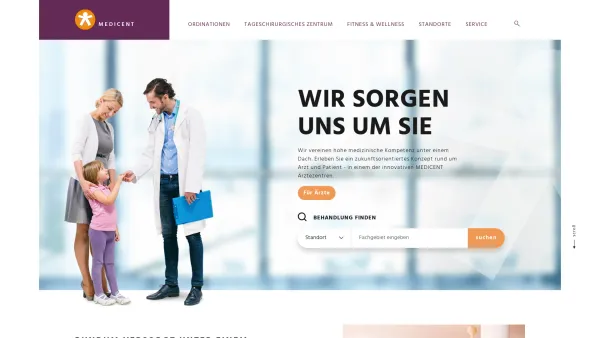Website Screenshot: Kuchar Andreas Univ. Prof. medicentbaden.at - Willkommen auf der Medicent Webseite - Date: 2023-06-23 12:06:52