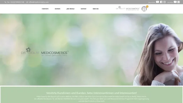 Website Screenshot: Dr. Wolff MEDICOSMETICS  Schöne Haut eLeben lang Medizinische Kosmetik - Medicosmetics - Date: 2023-06-23 12:06:52