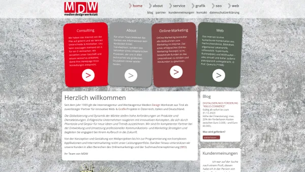 Website Screenshot: medien design werkstatt - Herzlich willkommen | Medien Design Werkstatt - Date: 2023-06-23 12:06:52