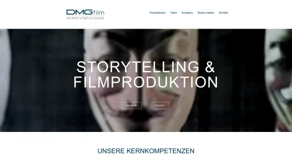 Website Screenshot: Die Mediengesellschaft FilmproduktionsgmbH - Die Filmproduktion in Wien: Ihr Partner für Film und Streaming | DMG Film - Date: 2023-06-23 12:06:52