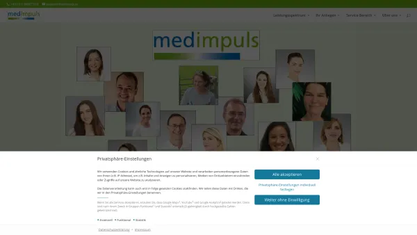 Website Screenshot: medimpuls Zentrum für Diagnostik, Therapie und Training - medimpuls - Ihr Gesundheitszentrum in Wien I Jetzt informieren - Date: 2023-06-23 12:06:52