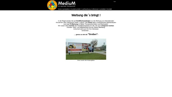Website Screenshot: Medium GmbH - MEDIUM - Ihr reigonaler Werbepratner - Date: 2023-06-14 10:43:47