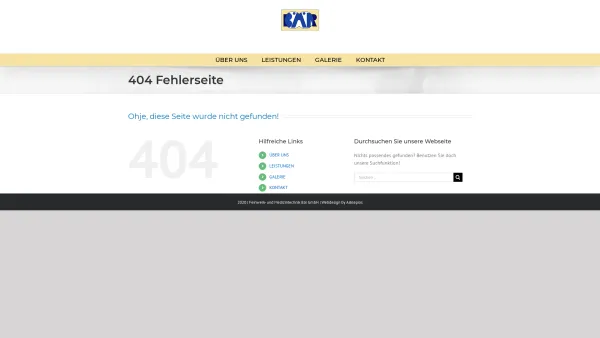 Website Screenshot: Bär Leopold - Seite nicht gefunden – Medizintechnik Leopold Bär - Date: 2023-06-15 16:02:34