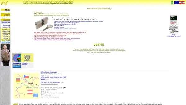 Website Screenshot: MEG Glaser Austria - MEG Glaser Austria, Muehlviertler Elektronik - Date: 2023-06-23 12:06:55