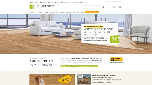 Website Screenshot: MEGAPARKETT OG - Ihre Profis für Parkett, Stiegen & Türen aus Wien | Megaparkett - Date: 2023-06-23 12:06:55