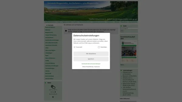 Website Screenshot: Gemeindeamt Meggenhofen RiS-Kommunal - Meggenhofen - Startseite - Date: 2023-06-23 12:06:55