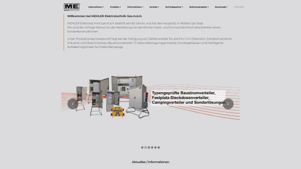 Website Screenshot: Mehler Elektrotechnik GesmbH - MEHLER Elektrotechnik - Date: 2023-06-23 12:06:55