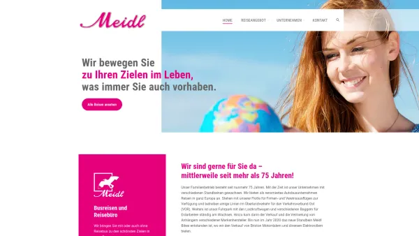 Website Screenshot: Meidl Reisen GesmbH - Meidl-Reisen – Wir bringen Sie zu den schönsten Zielen in ganz Europa. - Date: 2023-06-23 12:06:55