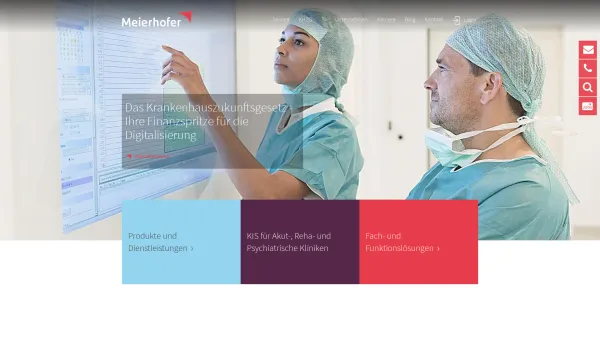 Website Screenshot: MEIERHOFER AG Unternehmen - Lösungen für die digitale Patientenversorgung | Meierhofer - Date: 2023-06-15 16:02:34