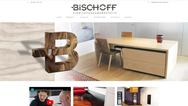 Website Screenshot: Bischoff KG Einrichtungswerkstätte - Tischlerei Bischoff Leibnitz | Maßmöbel vom Tischler | Graz | Steiermark | Wien | Niederösterreich - Date: 2023-06-15 16:02:34