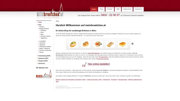 Website Screenshot: Mein Brötchen.at - meinbroetchen.at - Home - Date: 2023-06-14 10:36:53
