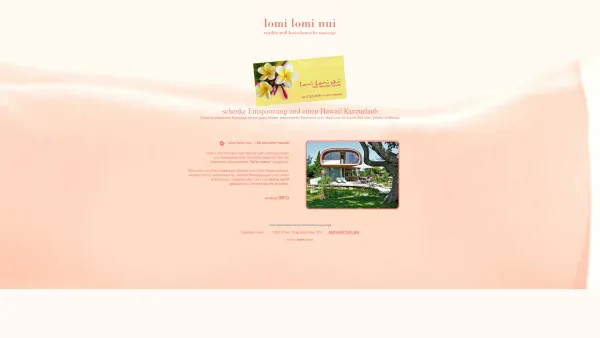 Website Screenshot: Lomi Lomi Nui Gabriela Janu - Lomi Lomi Nui Massage in Wien - Date: 2023-06-23 12:06:55
