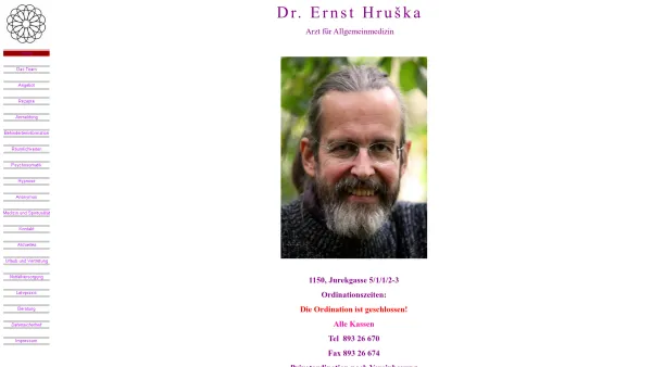 Website Screenshot: Dr. Ernst Hruska Arzt für Allgemeinmedizin - Homepage - Date: 2023-06-14 10:43:48