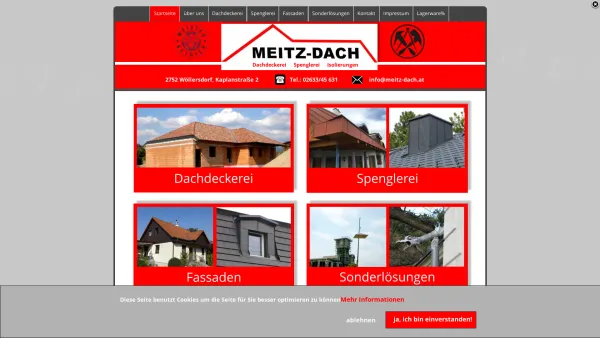 Website Screenshot: J. Meitz Ges.m.b.H. Dachdecker & Spengler - index - Date: 2023-06-14 10:43:48