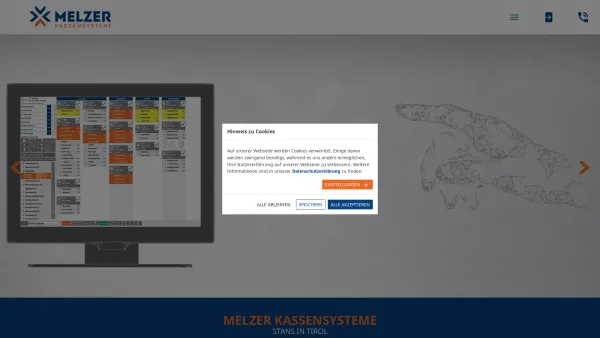 Website Screenshot: Melzer Gastronomie Kassensysteme Stans/Schwaz/Tirol - Melzer Kassensysteme  - Kassensoftware - Abrechnungssysteme - Melzer X3000 - Date: 2023-06-23 12:06:58