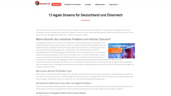 Website Screenshot: Mema TV Regionales Fernsehen - MemaTV - Fernsehen im Live Stream - Date: 2023-06-14 10:38:24