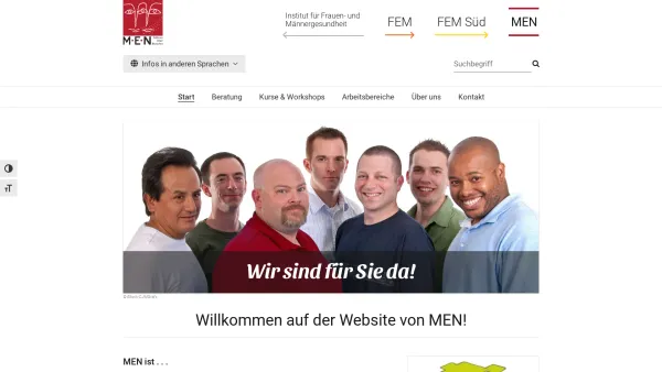 Website Screenshot: MEN Männergesundheitszentrum Wien - MEN Männergesundheitszentrum - Date: 2023-06-15 16:02:34