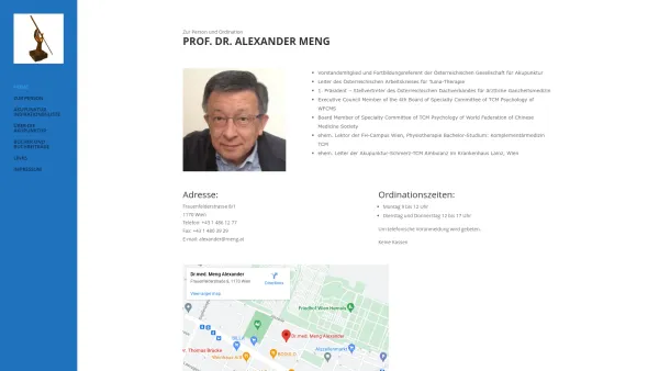 Website Screenshot: DR. ALEXANDER MENG - meng.at | PROF. DR. ALEXANDER MENG Facharzt für Neurologie und Psychiatrie - Date: 2023-06-15 16:02:34