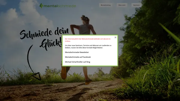 Website Screenshot: mentalschmiede - Mentalschmiede - Mentaltrainer in Oberösterreich nahe Linz - Date: 2023-06-15 16:02:34