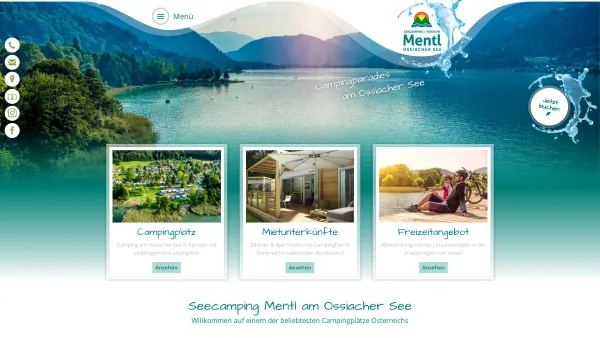 Website Screenshot: Strandcamping Mentl - Seecamping Mentl - Campingplatz am Ossiacher See - Ferienregion Villach - Date: 2023-06-23 12:07:01