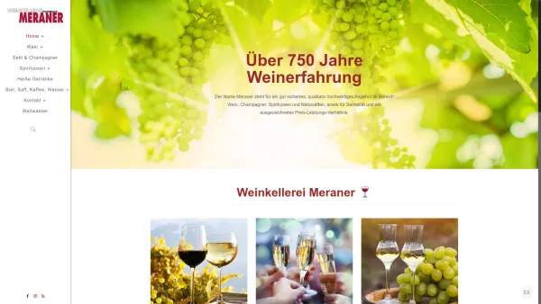 Website Screenshot: Weinkellerei Meraner Weinversand Weinhandel Weinkellerei Weingut Weinvertrieb - Meraner Weine – Meraner Weine - Date: 2023-06-23 12:07:01