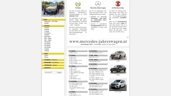 Website Screenshot: Mercedes Jahreswagen Klaus Wurmhöringer KG - Mercedes-Jahreswagen · Wurmhöringer GmbH - Date: 2023-06-23 12:07:01
