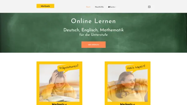 Website Screenshot: Merksatz - Online Nachhilfe | Lernhilfe | Lernbegleitung | Richtig Lernen - Date: 2023-06-26 10:26:33