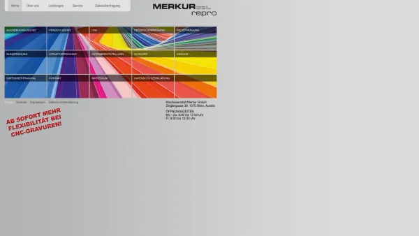 Website Screenshot: Klischeeanstalt Merkur Emil Hub Bubeniczek MERKUR - Merkur-Repro - Klischee & Digitaldruck - Date: 2023-06-23 12:07:01