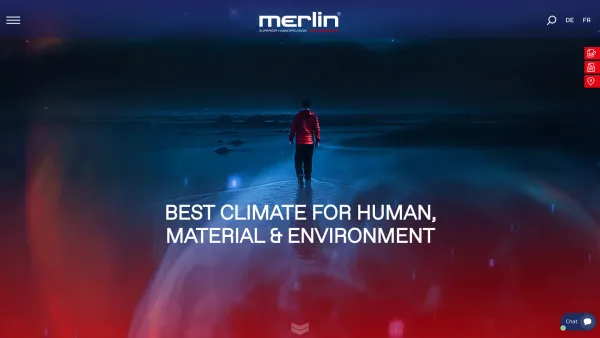 Website Screenshot: Merlin Technology GmbH - Air humidification & moisture measurement technology | merlin® - Date: 2023-06-23 12:07:01
