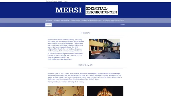 Website Screenshot: Wolfgang Mersi MERSI EDELMETALLBESCHICHTUNGEN VERGOLDEN VERSILBERN RUTHENIUMBESCHICHTEN PALLADIUMBESCHICHTEN - Mersi Edelmetallbeschichtung - Date: 2023-06-23 12:07:01
