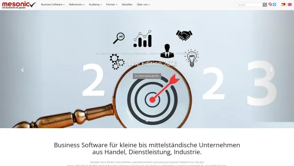 Website Screenshot: MESONIC Datenverarbeitung GmbH - Startseite | mesonic - Date: 2023-06-23 12:07:01