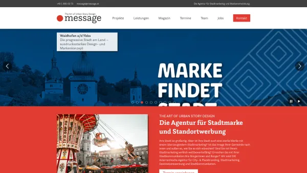 Website Screenshot: message the inspiration company - message – die Agentur für Stadtmarketing und Markenentwicklung - Date: 2023-06-23 12:07:01