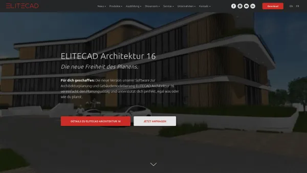 Website Screenshot: Messerli Informatik GmbH - ELITECAD - 3D CAD für Architektur und Mechanik - Date: 2023-06-15 16:02:34