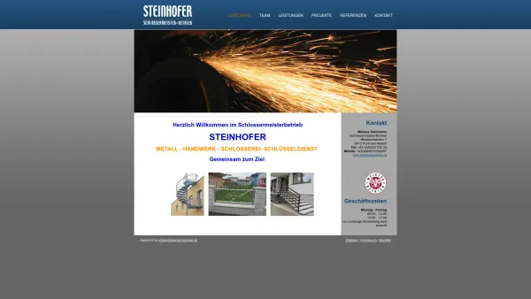 Website Screenshot: Markus Steinhofer Schlossermeister-Betrieb - Steinhofer Schlossermeister-Betrieb - 5412 Puch bei Salzburg - Startseite - Date: 2023-06-23 12:07:04