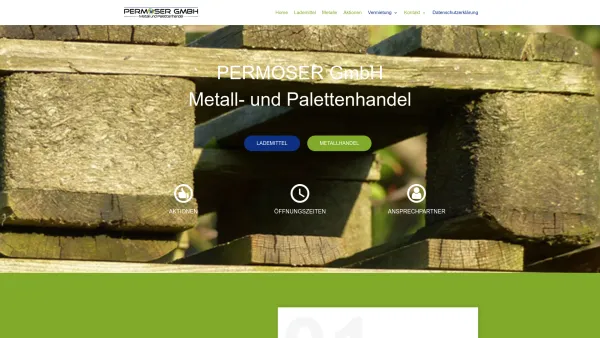 Website Screenshot: Permoser Metall und Palettenhandel GmbH - Home - Permoser GmbH - Date: 2023-06-23 12:07:02