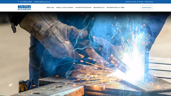 Website Screenshot: Ing. Klaus Haun, Metallbau GmbH - Metallbau und Schlosserei in Uderns / Zillertal | Metallbau Haun - Date: 2023-06-23 12:07:04