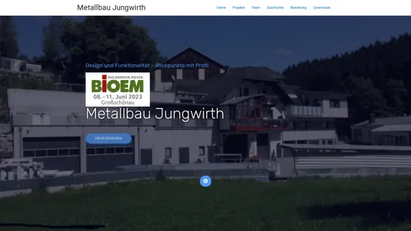 Website Screenshot: Jungwirth GmbH - Metallbau Jungwirth - Date: 2023-06-23 12:07:04