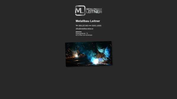 Website Screenshot: Metallbau Markus Leitner Grossgma Salzburg - Metallbau Leitner - Date: 2023-06-14 10:43:50