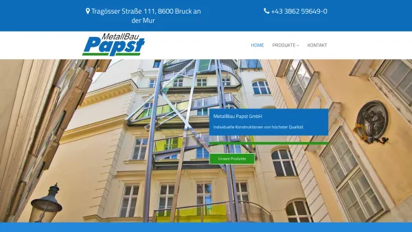 Website Screenshot: Gerald index.jpg - Unser Unternehmen - MetallBau Papst GmbH - Date: 2023-06-23 12:07:04