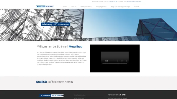 Website Screenshot: Schinnerl Metallbau Kompetenz Stahl Aluminium und Edelstahl - Schinnerl Metallbau GmbH - Date: 2023-06-23 12:07:04