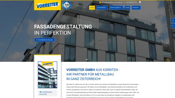 Website Screenshot: Vorreiter GmbH - Ihr Partner für Metallbau - Österreich - Vorreiter GmbH - Date: 2023-06-26 10:26:33