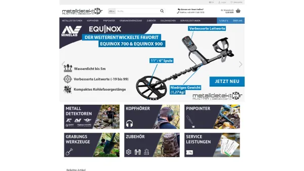 Website Screenshot: metalldetektor-austria.at - Metalldetektor Austria | detectorix - Date: 2023-06-15 16:02:34