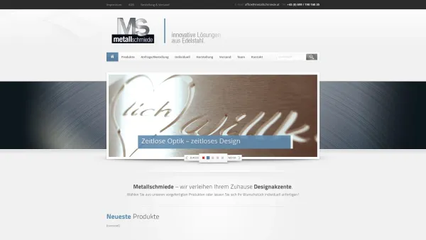 Website Screenshot: KRU Metallschmiede OG - Home - Metallschmiede.atMetallschmiede.at | Wir verleihen Ihrem Zuhause Designakzente - Date: 2023-06-23 12:07:04