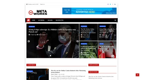 Website Screenshot: metaworks - Meta Works – News Blog - Date: 2023-06-23 12:07:04