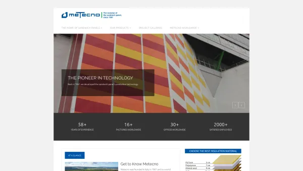 Website Screenshot: Metecno Group - Metecno Group - Date: 2023-06-23 12:07:04
