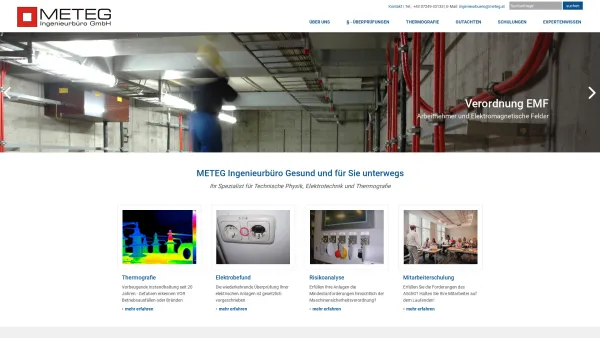 Website Screenshot: METEG - Ingenieurbüro Prof. Ing. Mendel & Partner GmbH - Home - METEG Ingenieurbüro GmbH - Date: 2023-06-23 12:07:04